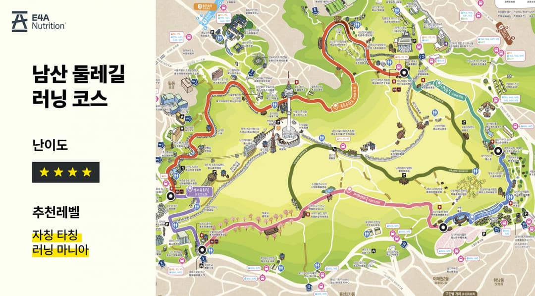 남산둘레길코스 6.5km 러닝 코스