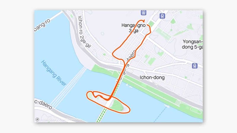 용산노들섬코스 6.0km 러닝 코스